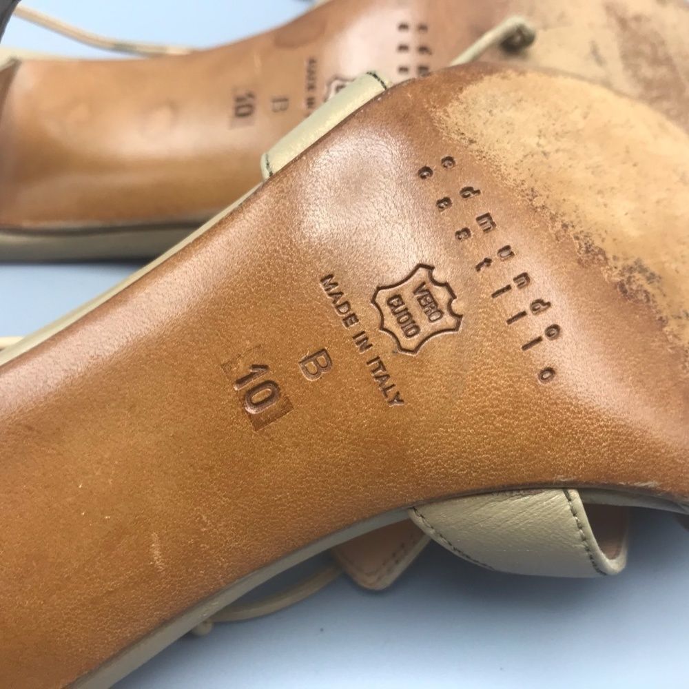 Edmundo Castillo Leather Sandals Shoes 10 - Picture 5 of 5